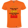 T-SHIRT PERSONALIZZATA CHEF DAD CUOCO PAPÀ COLORE ARANCIO