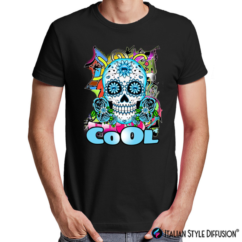 T-shirt Teschio Cool Uomo Stampa Personalizzata