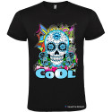 T-SHIRT TESCHIO COOL UOMO STAMPA PERSONALIZZATA COLORE NERO