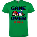 Maglietta personalizzata per addio al celibato Game Over verde