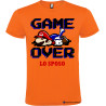 Maglietta personalizzata per addio al celibato Game Over arancione