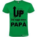 MAGLIETTA PERSONALIZZATA UOMO LEVEL UP PAPÀ COLORE VERDE