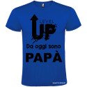 MAGLIETTA PERSONALIZZATA UOMO LEVEL UP PAPÀ COLORE BLU ROYAL
