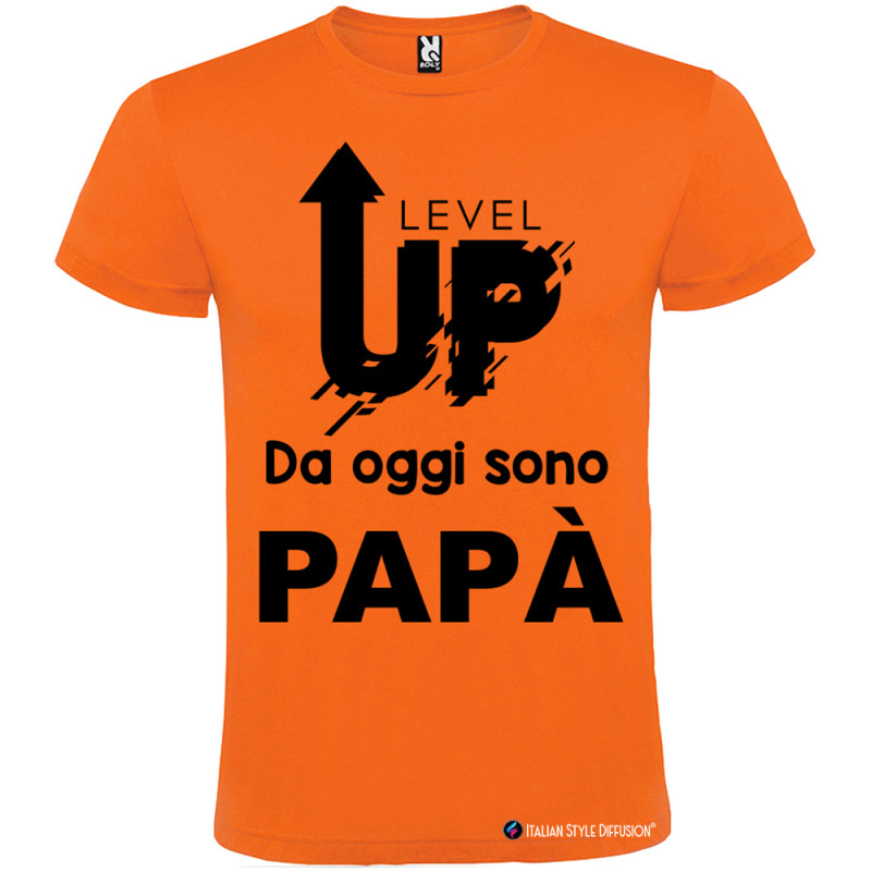Maglietta Personalizzata Uomo Level Up Papà