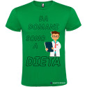 MAGLIETTA PERSONALIZZATA UOMO DOMANI SONO A DIETA COLORE VERDE