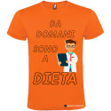 MAGLIETTA PERSONALIZZATA UOMO DOMANI SONO A DIETA COLORE ARANCIO