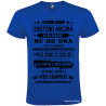 T-SHIRT CON FRASE LE DONNE BUONE ESISTONO ANCORA COLORE BLU ROYAL