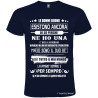T-SHIRT CON FRASE LE DONNE BUONE ESISTONO ANCORA COLORE BLU NAVY