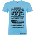 T-SHIRT CON FRASE LE DONNE BUONE ESISTONO ANCORA COLORE AZZURRO