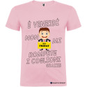 T-shirt personalizzata venerdi non rompete i coglioni Italian Style Diffusion® colore rosa