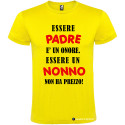 T-SHIRT PERSONALIZZATA ESSERE PADRE E UN ONORE COLORE GIALLO