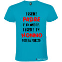 T-SHIRT PERSONALIZZATA ESSERE PADRE E UN ONORE COLORE TURCHESE