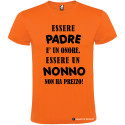 T-SHIRT PERSONALIZZATA ESSERE PADRE E UN ONORE COLORE ARANCIO