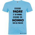 T-SHIRT PERSONALIZZATA ESSERE PADRE E UN ONORE COLORE AZZURRO
