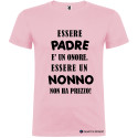 T-SHIRT PERSONALIZZATA ESSERE PADRE E UN ONORE COLORE ROSA