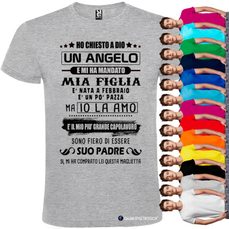 T-shirt Personalizzata Un Angelo Mia Figlia Padre