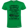 T-SHIRT PERSONALIZZATA FRASI SIMPATICHE UN ANGELO MIA FIGLIA PADRE COLORE VERDE