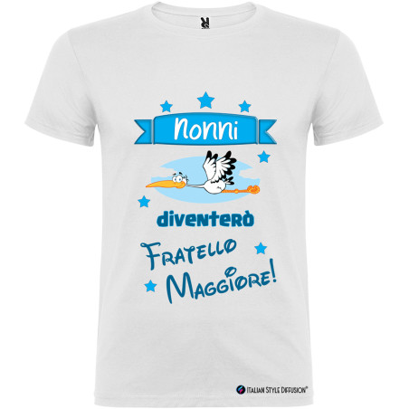 MAGLIETTA PERSONALIZZATA DIVENTERO' FRATELLO MAGGIORE COLORE BIANCO