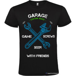 T-shirt personalizzata garage custom house Italian Style Diffusion ® colore nero