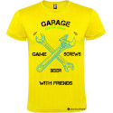 T-shirt personalizzata garage custom house Italian Style Diffusion ® colore giallo