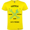 T-shirt personalizzata garage custom house Italian Style Diffusion ® colore giallo