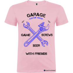 T-shirt personalizzata garage custom house Italian Style Diffusion ® colore rosa