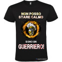 T-SHIRT GUERRIERO SPARTANO UOMO STAMPA PERSONALIZZATA COLORE NERO