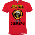 T-SHIRT GUERRIERO SPARTANO UOMO STAMPA PERSONALIZZATA COLORE ROSSO