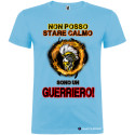 T-SHIRT GUERRIERO SPARTANO UOMO STAMPA PERSONALIZZATA COLORE AZZURRO