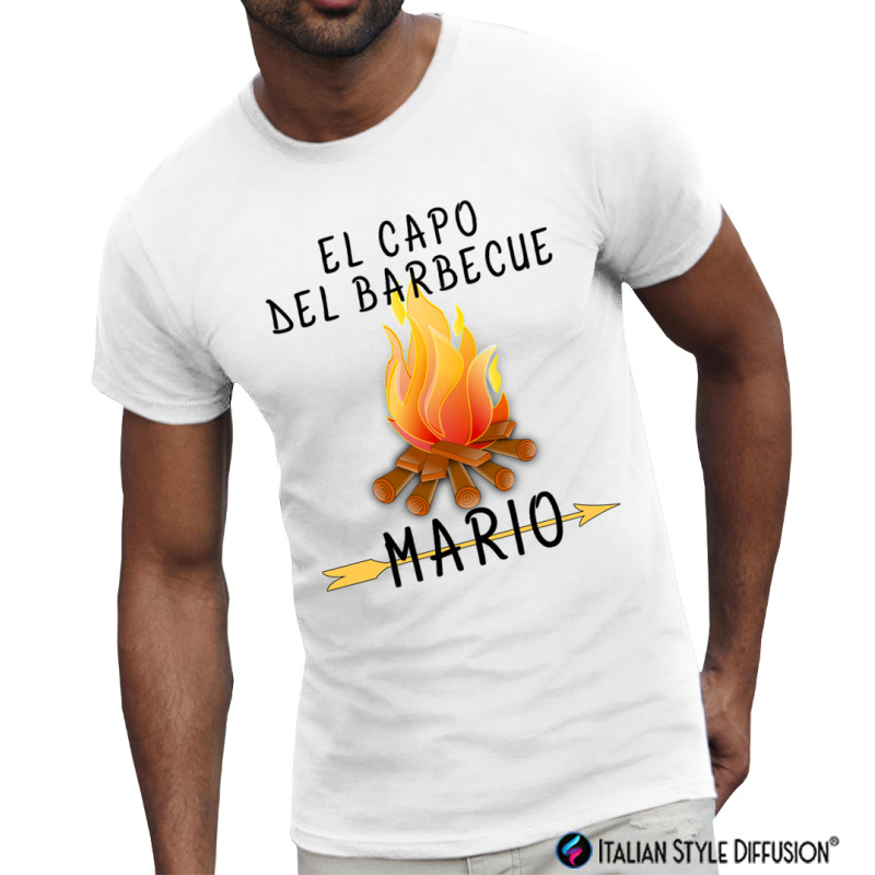 T-shirt personalizzata el capo del barbecue Italian Style Diffusion ®