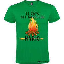 T-shirt personalizzata el capo del barbecue Italian Style Diffusion ® colore verde