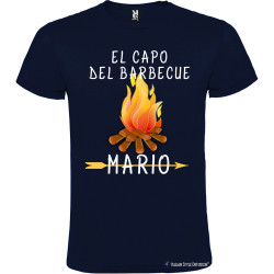 T-shirt personalizzata el capo del barbecue Italian Style Diffusion ® colore blu navy