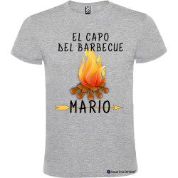 T-shirt personalizzata el capo del barbecue Italian Style Diffusion ® colore grigio
