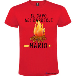 T-shirt personalizzata el capo del barbecue Italian Style Diffusion ® colore rosso