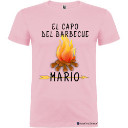T-shirt personalizzata el capo del barbecue Italian Style Diffusion ® colore rosa