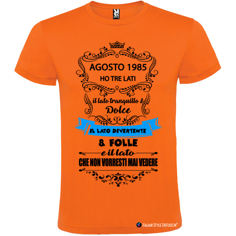 T-shirt Personalizzata Ho 3 Lati: Tranquillo, Dolce e Uno Nascosto