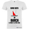 T-SHIRT PERSONALIZZATA NATO IN BARCA IL MARE È LA MIA CASA COLORE BIANCO