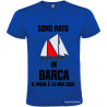 T-SHIRT PERSONALIZZATA NATO IN BARCA IL MARE È LA MIA CASA COLORE BLU ROYAL