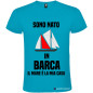 T-shirt Personalizzata Nato in Barca il Mare È la Mia Casa
