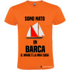 T-SHIRT PERSONALIZZATA NATO IN BARCA IL MARE È LA MIA CASA COLORE ARANCIO