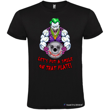 T-SHIRT PERSONALIZZATA JOKER PURO COTONE COLORE NERO