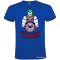 T-SHIRT PERSONALIZZATA JOKER PURO COTONE COLORE BLU ROYAL