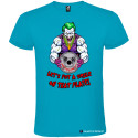 T-SHIRT PERSONALIZZATA JOKER PURO COTONE COLORE TURCHESE