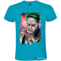 T-SHIRT STAMPA PERSONALIZZATA CON JOKER COLORE TURCHESE
