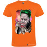 T-SHIRT STAMPA PERSONALIZZATA CON JOKER COLORE ARANCIO