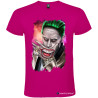 T-SHIRT STAMPA PERSONALIZZATA CON JOKER COLORE ROSA FUCSIA