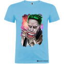 T-SHIRT STAMPA PERSONALIZZATA CON JOKER COLORE AZZURRO