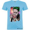 T-SHIRT STAMPA PERSONALIZZATA CON JOKER COLORE AZZURRO