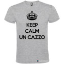 T-SHIRT PERSONALIZZATA KEEP CALM UN CAZZO COLORE GRIGIO