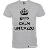 T-SHIRT PERSONALIZZATA KEEP CALM UN CAZZO COLORE GRIGIO